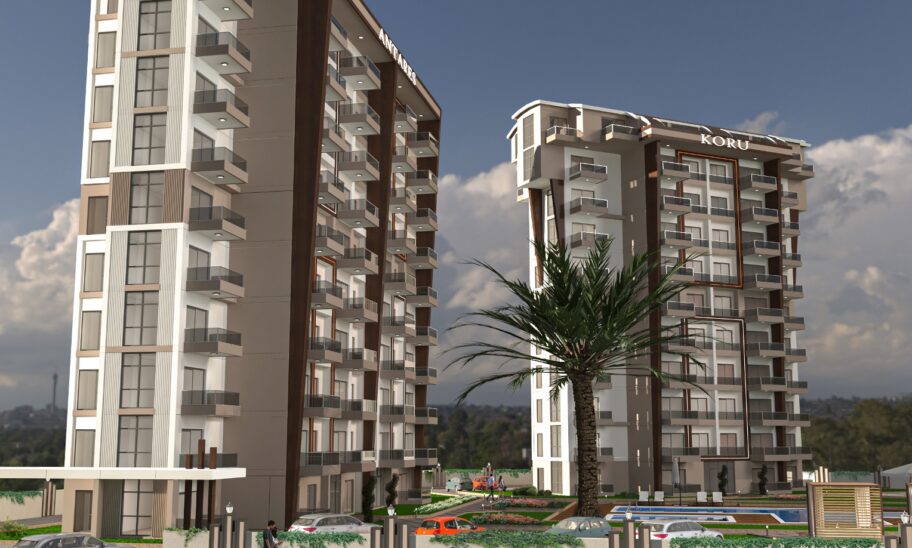 Lyxiga ljusa lägenheter till salu från projektet i Gazipaşa 18