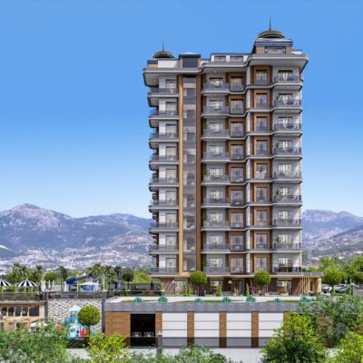 Full Activity Apartments In A Complex From Project For Sale In Kestel Alanya 2
