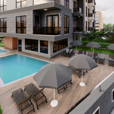 Luxury Flat From Project With Social Features For Sale In Alanya 1