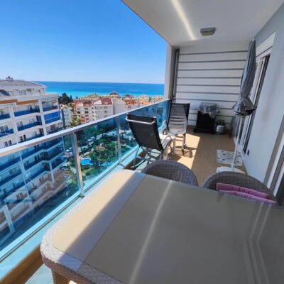 Luxusní nádherný apartmán s výhledem na moře v komplexu na prodej v Tosmur Alanya 14