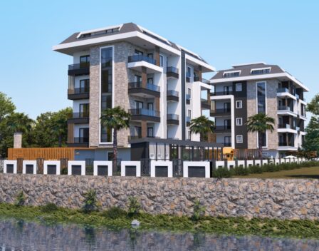 Luxuy Flats From Project With Social Features For Sale In Kestel Alanya 3