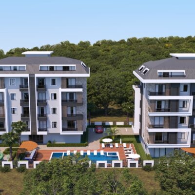 Luxuy Flats From Project With Social Features For Sale In Kestel Alanya 5