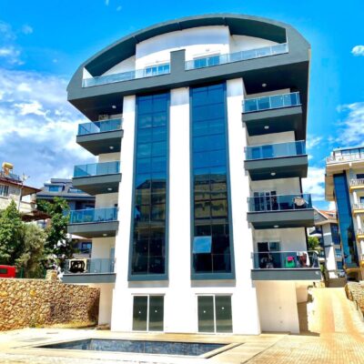 Ny treværelses lejlighed til salg i Oba Alanya 9