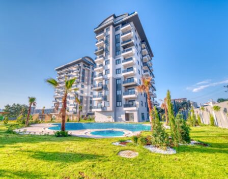 Nieuw 2 kamer luxe appartement te koop in Avsallar Alanya 14