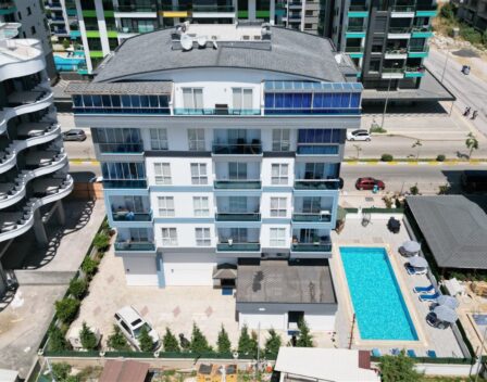 Beachfront 2-roms leilighet til salgs i Kargicak Alanya 9