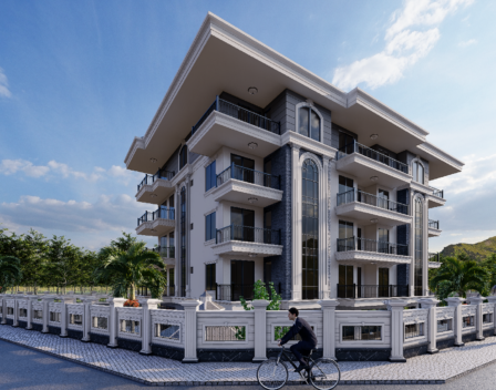 Neu gebaute 3-Zimmer-Wohnung zum Verkauf in Oba Alanya 1