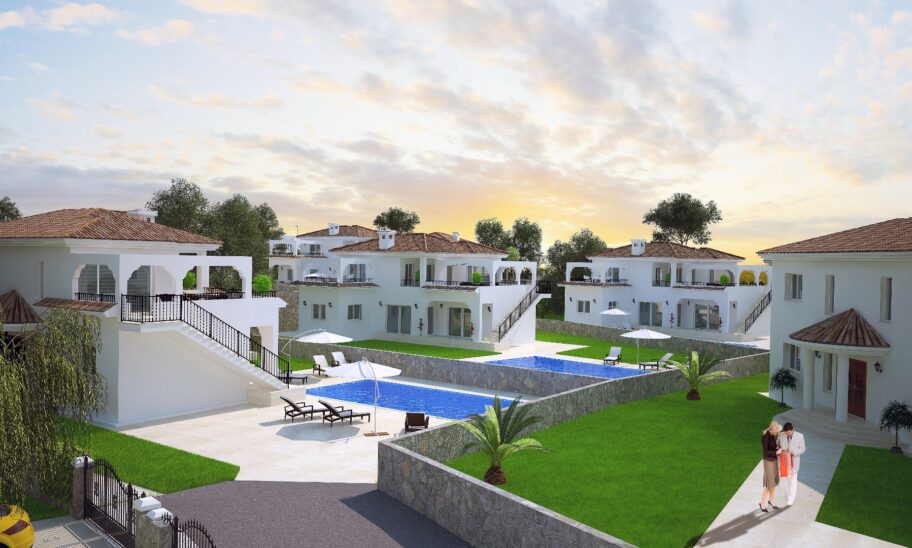 Naturutsikt villaer til salgs i Kyrenia Kypros med betalingsplan 1