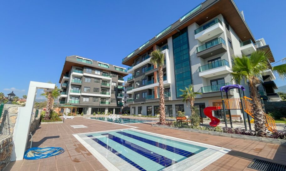 New Built 2 Room Flat For Sale In Oba Alanya 18