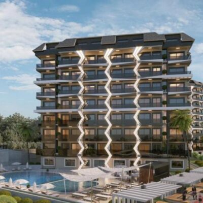 Neu gebaute 2-Zimmer-Wohnung zum Verkauf in Avsallar Alanya 4