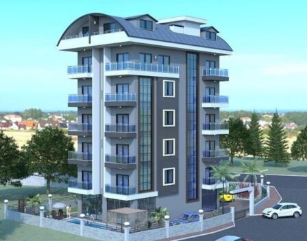 Günstige neu gebaute 2-Zimmer-Wohnung zum Verkauf in Avsallar Alanya 1