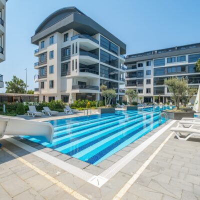 Full Activity 2 Room Flat For Rent In Oba Alanya 8