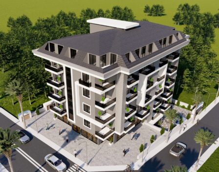 Tanie nowe 2 pokojowe mieszkanie na sprzedaż w Mahmutlar Alanya 4