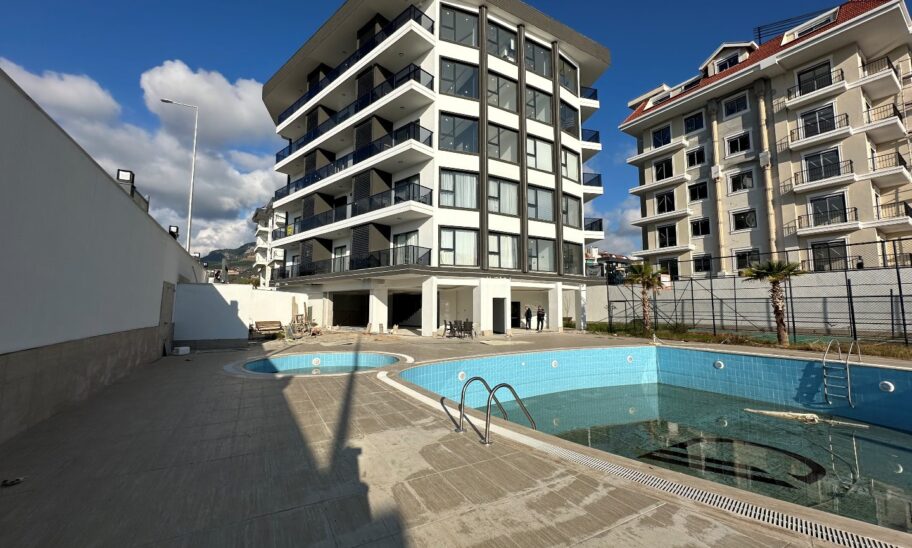 Möblierte neue 2-Zimmer-Wohnung zum Verkauf in Kestel Alanya 11