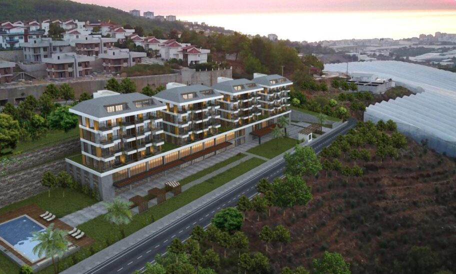 8% årlig hyresgaranti lägenheter från projekt till salu i Kargicak Alanya 1