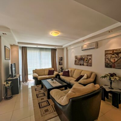 Billig møblert 3 roms leilighet til salgs i Oba Alanya 13