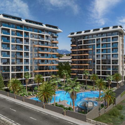 Klare til å flytte leiligheter fra prosjekt til salgs i Avsallar Alanya 4