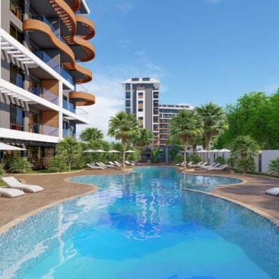 Klare til å flytte leiligheter fra prosjekt til salgs i Avsallar Alanya 31