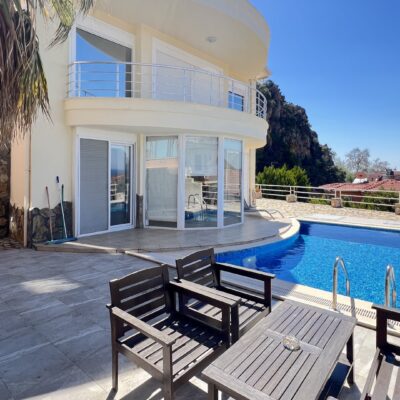 Sea View 4 Room Furnished Villa For Sale In Kestel Alanya 2