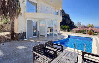 Sea View 4 Room Furnished Villa For Sale In Kestel Alanya 2