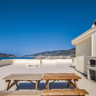 Beachfront Furnished 3 Room Apartment For Sale In Tosmur Alanya 2