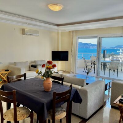 Beachfront Furnished 3 Room Apartment For Sale In Tosmur Alanya 10