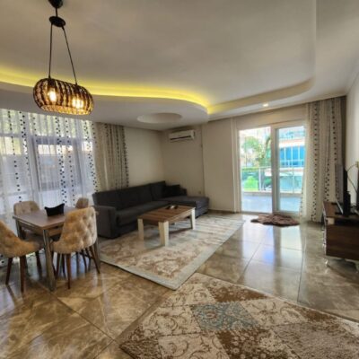 Full Activity Cheap 3 Room Apartment For Sale In Cikcilli Alanya 8