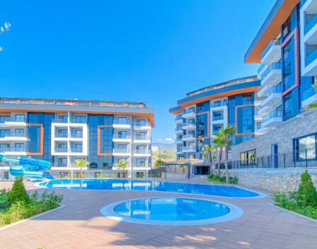 Full Activity Cheap 3 Room Apartment For Sale In Kestel Alanya 2