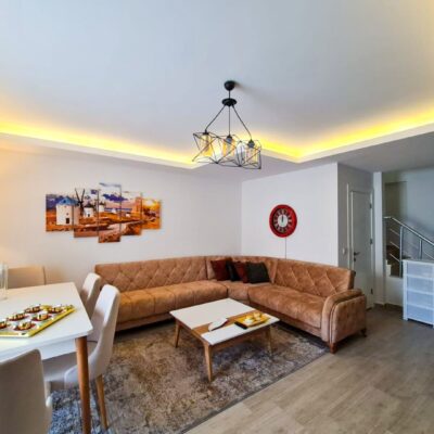 Cheap Furnished 3 Room Duplex For Sale In Kestel Alanya 7