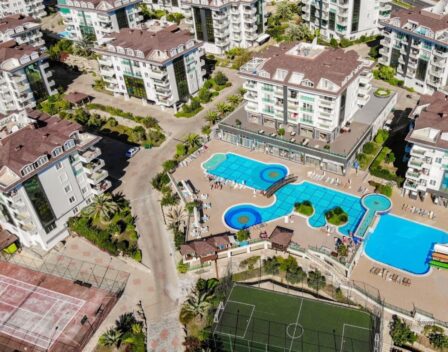 Full Activity Furnished 3 Room Apartment For Sale In Oba Alanya 1