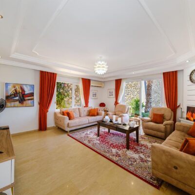 Sea View Furnished 5 Room Villa For Sale In Kargicak Alanya 14