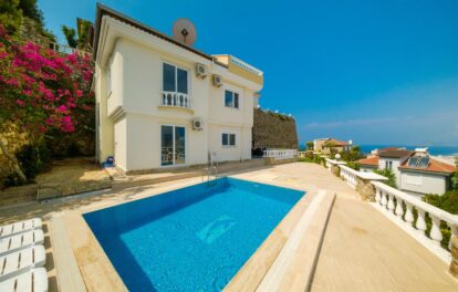 Sea View Furnished 5 Room Villa For Sale In Kargicak Alanya 26