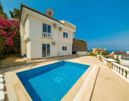 Sea View Furnished 5 Room Villa For Sale In Kargicak Alanya 26