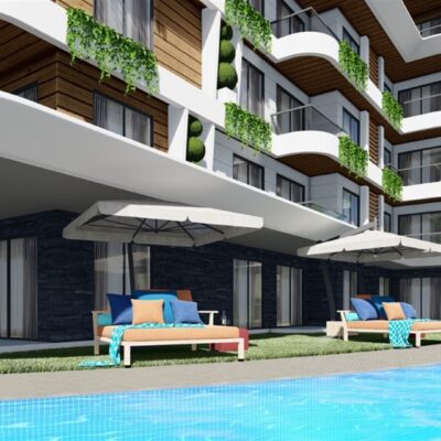 Full Activity 2 Room Flat From Project For Sale In Oba Alanya 2