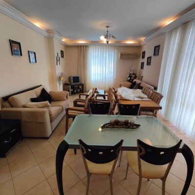 Möblerad billig 3-rumslägenhet till salu i Oba Alanya 6