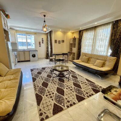 Møblert billig 3 roms leilighet til salgs i Oba Alanya 15