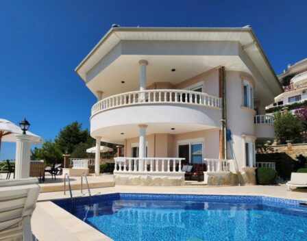 Sea View Furnished 5 Room Villa For Sale In Bektas Alanya 14