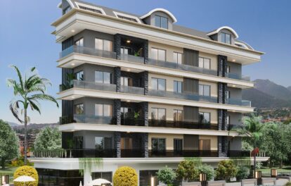 Goedkope 2-kamerwoning van project te koop in Oba Alanya 4