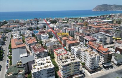 Appartement bon marché de 3 pièces à vendre à Oba Alanya 1