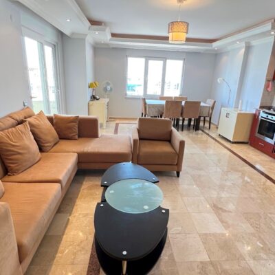 Beachfront Furnished 3 Room Apartment For Sale In Tosmur Alanya 1