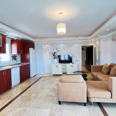 Beachfront Furnished 3 Room Apartment For Sale In Tosmur Alanya 4