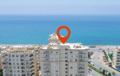 Prodaje se namješten trosoban stan prvi red do plaže u Tosmuru Alanya 12