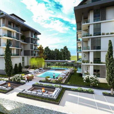 +tani apartament dwupokojowy z 4 pokojami na sprzedaż w Kargicak Alanya 2