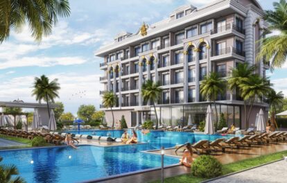 Volledig gemeubileerd 2-kamerappartement te koop in Oba Alanya 1