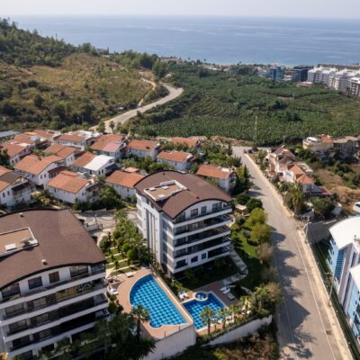 Full Activity Sea View Furnished 3 Room Apartment For Sale In Kargicak Alanya 2