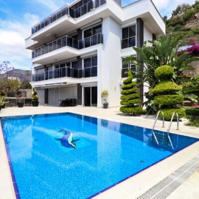 Sea View Furnished Luxury 8 Room Villa For Sale In Alanya 1