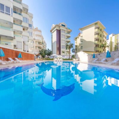 Beachfront Furnished 3 Room Apartment For Sale In Oba Alanya 1