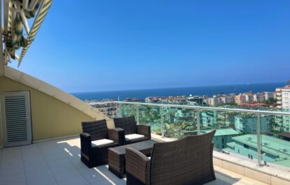 Furnished Sea View 4 Room Apartment For Sale In Cleopatra Alanya 13