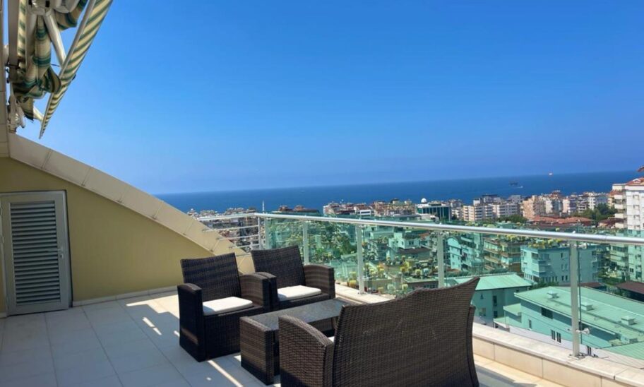 Furnished Sea View 4 Room Apartment For Sale In Cleopatra Alanya 13